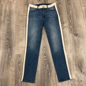 White House Black Market- Slim Ankle Jeans- Tuxedo Stripe- Size 4